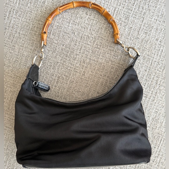 Gucci Handbags - Gucci Black Shoulder Bag with Bamboo Handle